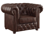 Tiverton Brown Breathable Faux Leather Chair