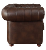 Tiverton Brown Breathable Faux Leather Chair