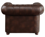 Tiverton Brown Breathable Faux Leather Chair