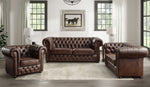 Tiverton Brown Breathable Faux Leather Chair