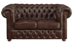 Tiverton Brown Breathable Faux Leather Loveseat