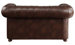 Tiverton Brown Breathable Faux Leather Loveseat