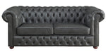 Tiverton Gray Breathable Faux Leather 2-Seat Sofa