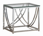 Tiziana 3-Pc Clear Glass/Chrome Metal Coffee Table Set