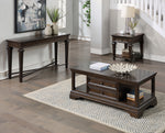 Tobias Espresso Wood End Table with Drawer & Shelf