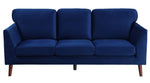 Tolley Blue Velvet Fabric Sofa