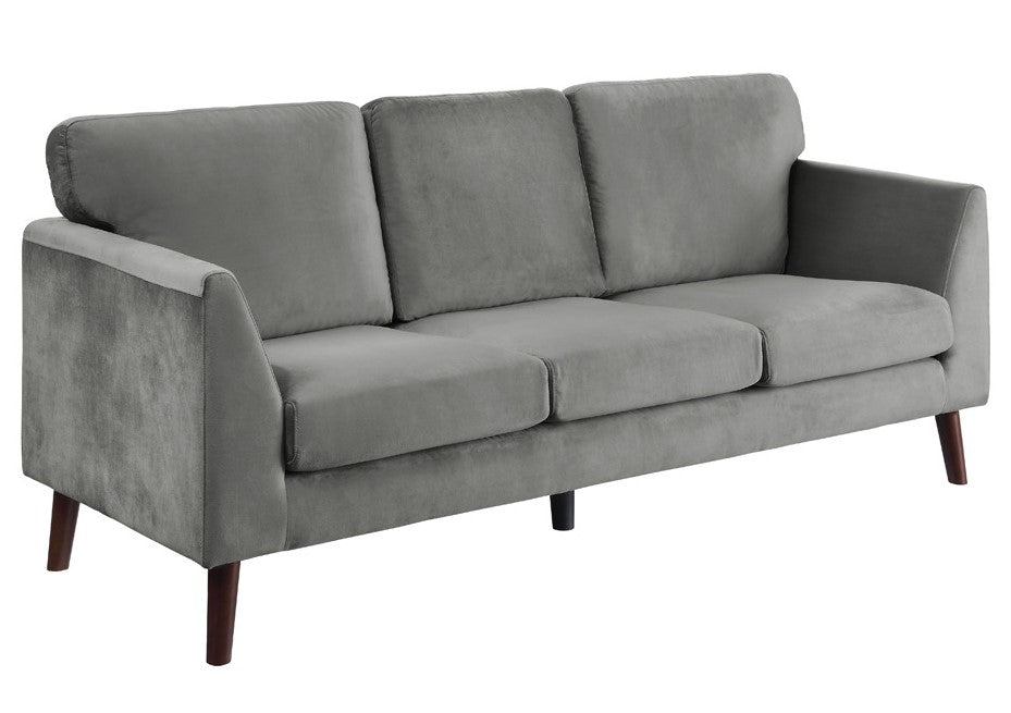 Tolley Gray Velvet Fabric Sofa