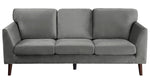 Tolley Gray Velvet Fabric Sofa