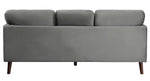 Tolley Gray Velvet Fabric Sofa