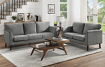 Tolley Gray Velvet Fabric Sofa