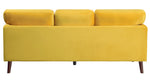 Tolley Yellow Velvet Fabric Sofa