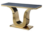 Tovia 3-Pc Dark Grey/Gold Table Set