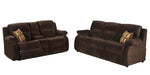 Tracey 2-Pc Chocolate Manual Recliner Sofa Bed Set