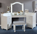 Tracie 3-Pc Luminous White Wood Vanity Set