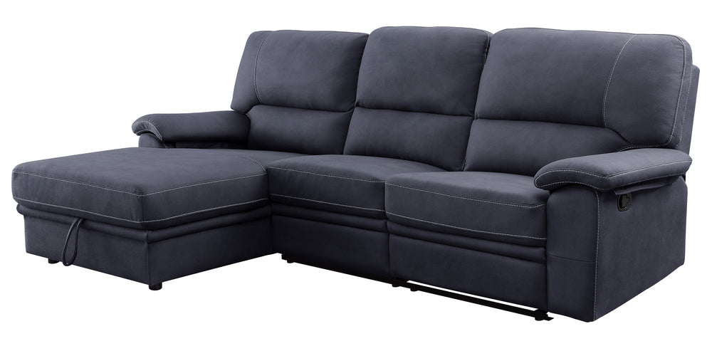 Trifora 2-Pc Dark Gray Fabric LAF Manual Recliner Sectional