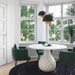 Tulum Modern Ivory Concrete Round Dining Table