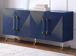 Tyrell Navy High Gloss Lacquer Wood Sideboard