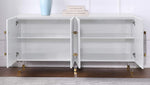 Tyrell White High Gloss Wood Sideboard