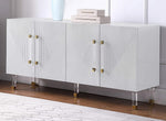 Tyrell White High Gloss Wood Sideboard