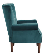 Urielle Teal Velvet Fabric Accent Chair