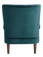 Urielle Teal Velvet Fabric Accent Chair