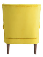 Urielle Yellow Velvet Fabric Accent Chair