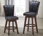 Urvi 2 Black Faux Leather Counter Height Chairs