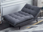 Usha Dark Gray Fabric Click-Clack Sofa Bed