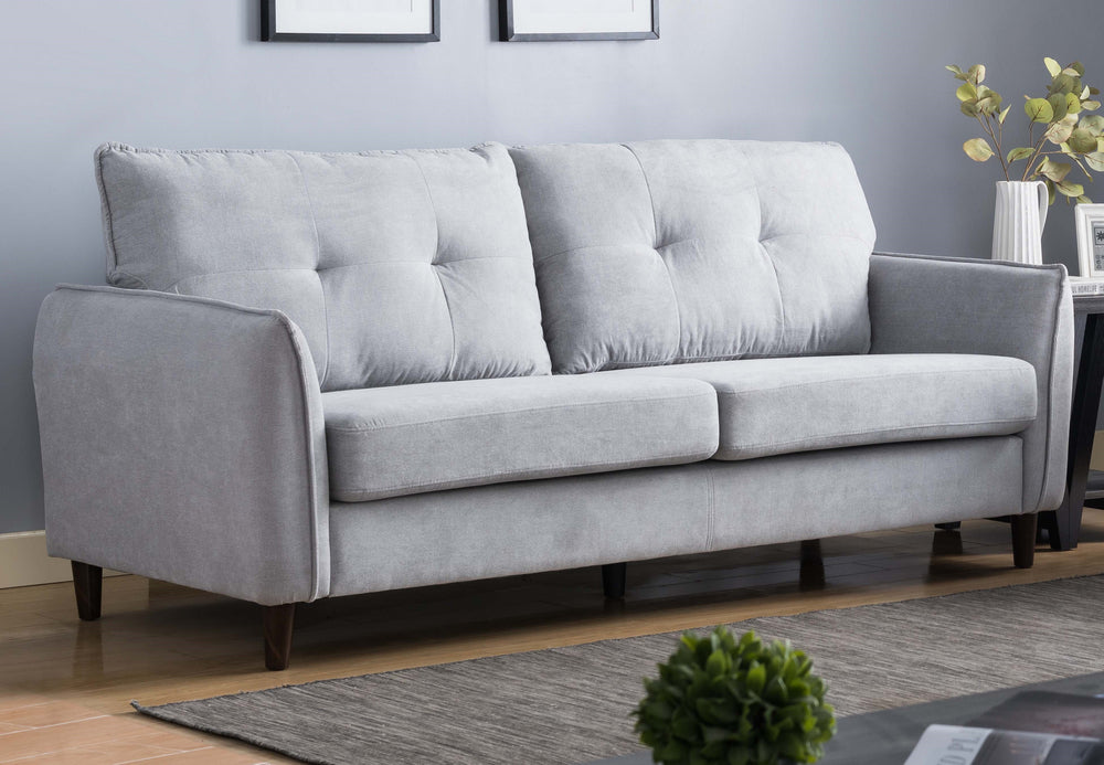 Uttara Smoke Grey Fabric 2-Seat Sofa