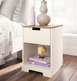 Vaibryn Two-Tone Wood 1-Drawer Nightstand