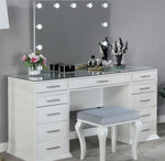 Valentina 3-Pc Luminous White Wood Vanity Set