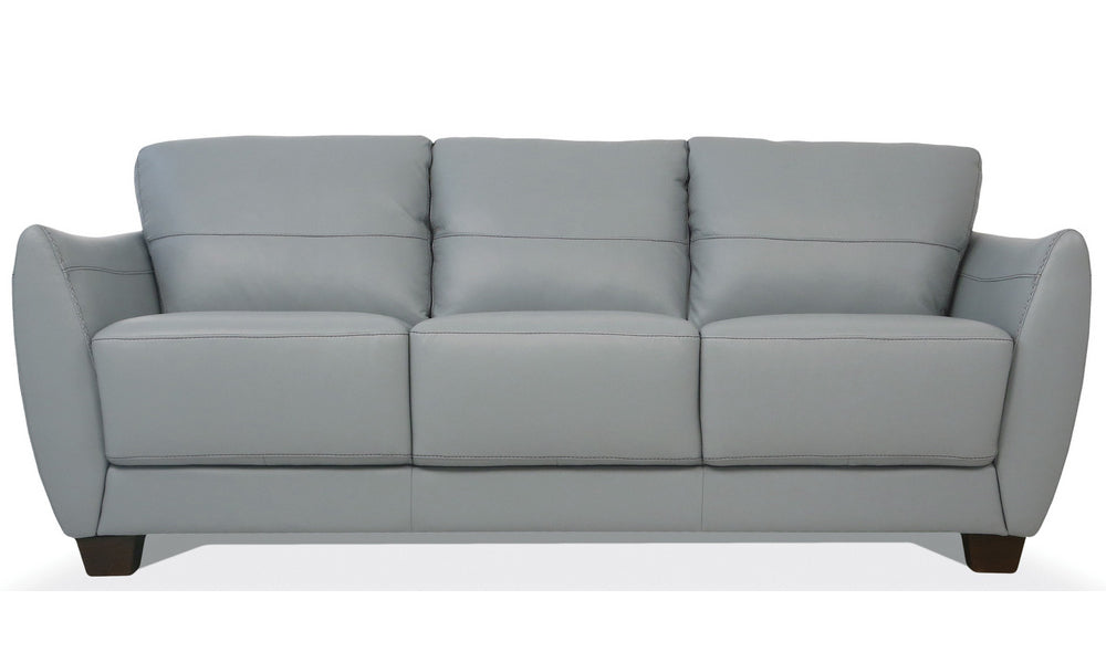 Valeria Watery Leather Sofa with Flared Arms