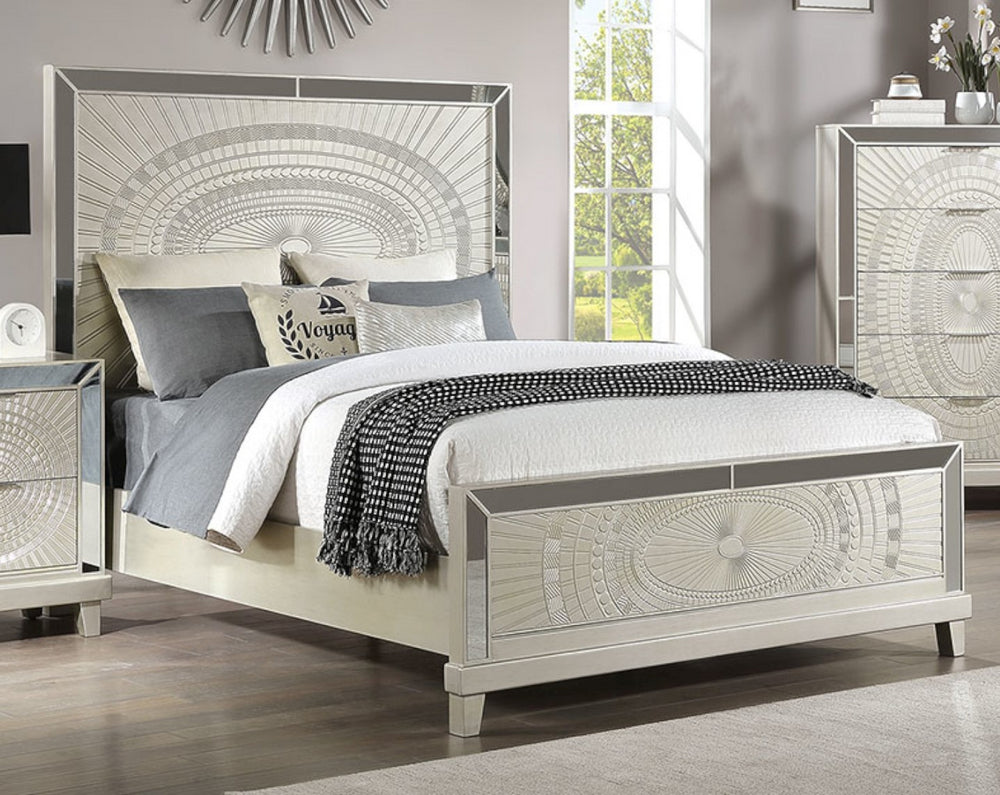 Valletta Champagne Wood Queen Bed