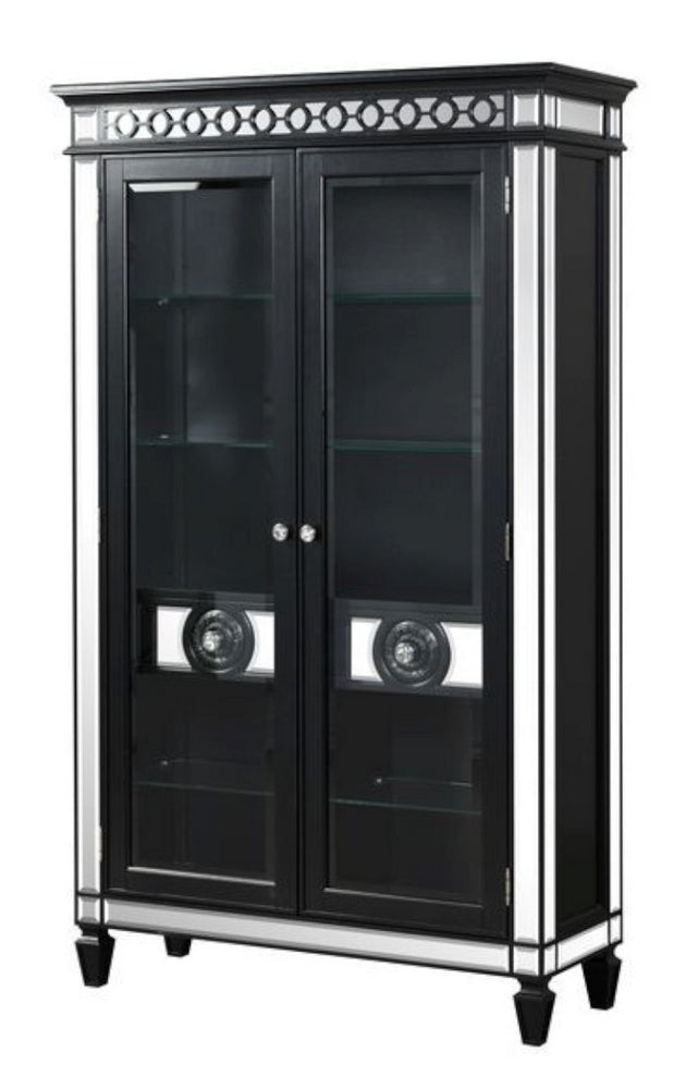 Varian II Black Wood/Glass Curio