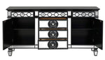 Varian II Mirrored/Black Wood 6-Drawer Server