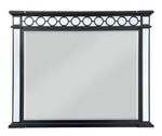 Varian II Mirrored/Black Wood Dresser Mirror