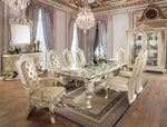 Vatican 2 Light Gold PU Leather / Champagne Silver Arm Chairs