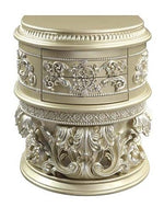 Vatican Champagne Silver Wood Nightstand