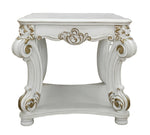 Vendom Antique Pearl Wood Square End Table