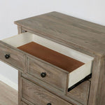 Vevey Wire-Brushed Warm Gray Wood Chest