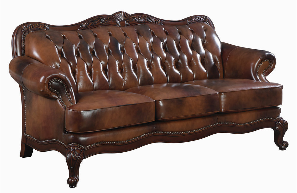 Victoria Tri-Tone Leather Sofa