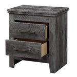 Vidalia Rustic Gray Oak Wood 2-Drawer Nightstand