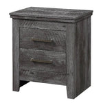 Vidalia Rustic Gray Oak Wood 2-Drawer Nightstand