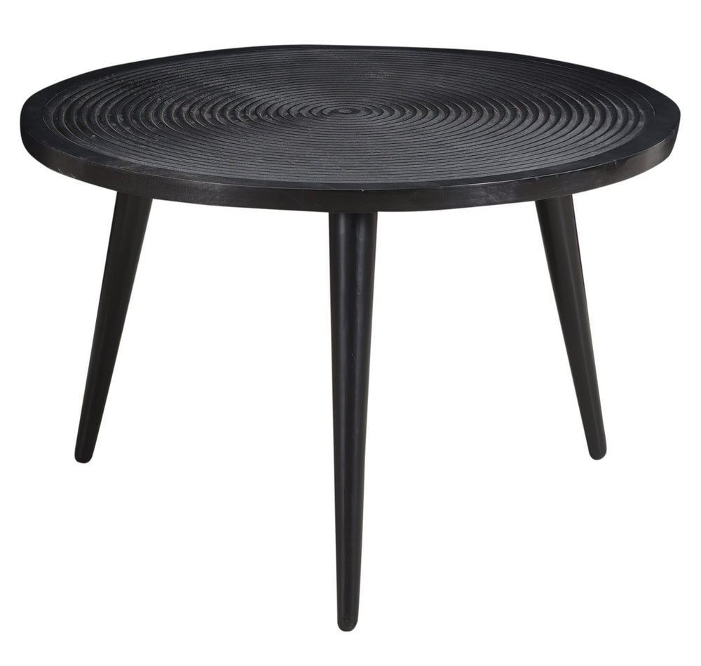 Vortex Black Mango Wood/Metal Cocktail Table