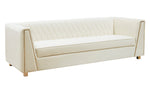 Wafa Modern Cream Velvet Sofa