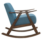 Waithe Blue Fabric Rocking Chair