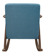 Waithe Blue Fabric Rocking Chair