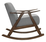 Waithe Gray Fabric Rocking Chair