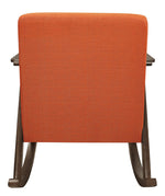 Waithe Orange Fabric Rocking Chair