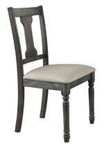 Wallace 2 Tan Linen/Weathered Gray Wood Side Chairs